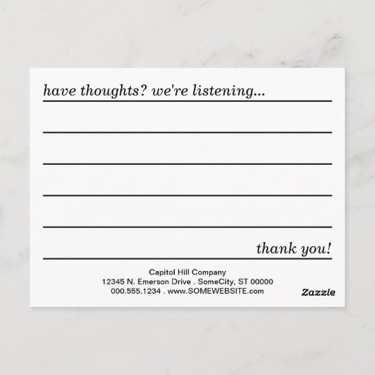 秋の雨コメント ポストカード (裏面)