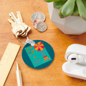 秋の雨靴と傘の紅葉 キーホルダー