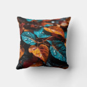 秋の雨:鮮やか紅葉 クッション (裏面)