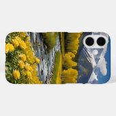 秋の雪の山々黄色の木々の川のバラ Case-Mate iPhoneケース (裏面 (横))