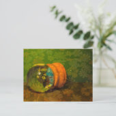 秋の雪の球体 ポストカード (スタンド正面)