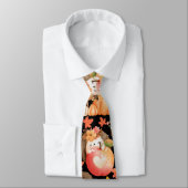 秋の雰囲気パターンポルクパインブラックBG ネクタイ (タイ)