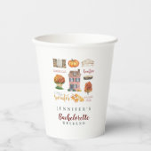 秋の雰囲気 アウトドア ブライズパーティー 紙コップ (正面)