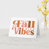 秋の雰囲気 カード (黄色い花)