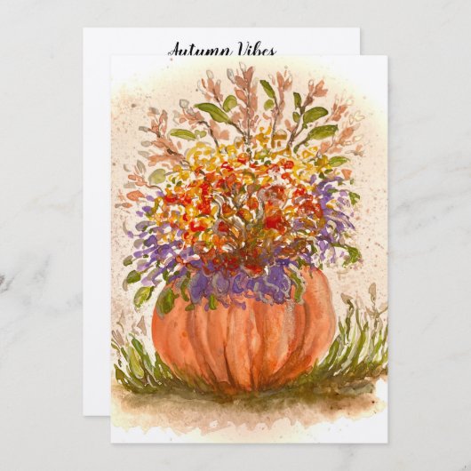 秋の雰囲気 サンキューカード (正面/裏面)