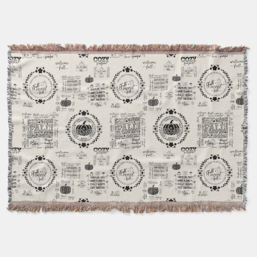 秋の雰囲気 スローブランケット (正面)