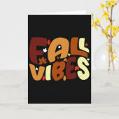 秋の雰囲気 レトロ 感謝の気持ち 秋のグリーシー 感謝祭 カード (黄色い花)