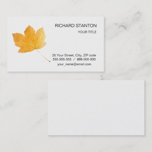 秋の雰囲気 名刺 (正面/裏面)