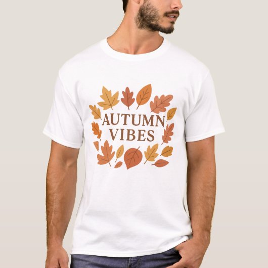秋の雰囲気 – 紅葉 Tシャツ (正面)