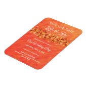 秋の雰囲気 – 結婚式の日付を保存 –  マグネット (左側)