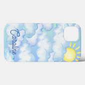 秋の雲の日の空の青パーソナライズされた色 Case-Mate iPhoneケース (裏面 (横))