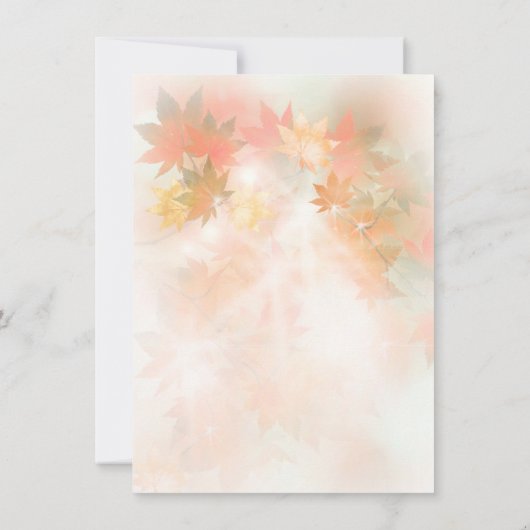 秋の霧のリハーサルのディナー招待状 招待状 (裏面)