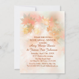 秋の霧のリハーサルのディナー招待状 招待状