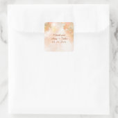 秋の霧の結婚ステッカーラベルautm3 スクエアシール (バッグ)