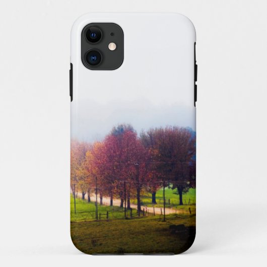 秋の霧の草原 Case-Mate iPhoneケース (裏面)