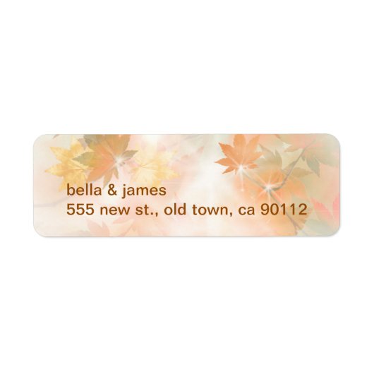 秋の霧差出人住所ラベル ラベル (正面)