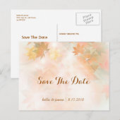 秋の霧 紅葉の木の秋の結婚式 Save The Date カード (正面/裏面)