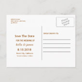 秋の霧 紅葉の木の秋の結婚式 Save The Date カード (裏面)
