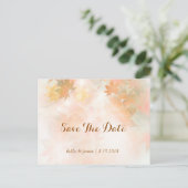 秋の霧 紅葉の木の秋の結婚式 Save The Date カード (スタンド正面)