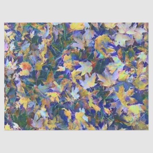 秋の青の葉 薄葉紙 (正面)