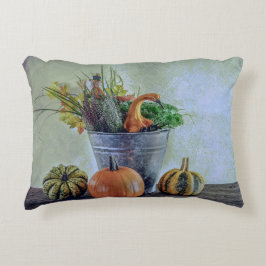 秋の静かな生活カボチャ、花 アクセントクッション