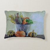 秋の静かな生活カボチャ、花 アクセントクッション (裏面)