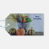 秋の静かな生活カボチャ、花 ギフトタグ (裏面横)
