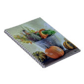 秋の静かな生活カボチャ、花 ノートブック (右側)