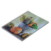 秋の静かな生活カボチャ、花 ノートブック (左側)