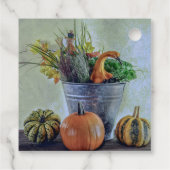 秋の静かな生活カボチャ、花 フェイバータグ (裏面)