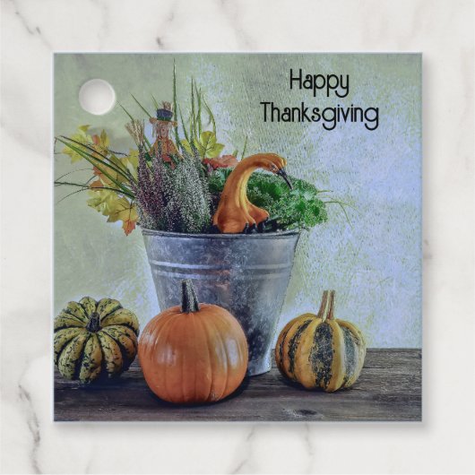 秋の静かな生活カボチャ、花 フェイバータグ (正面)