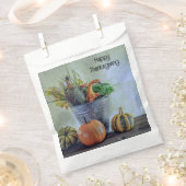 秋の静かな生活カボチャ、花 フェイバーバッグ (クリップ留めされた状態)