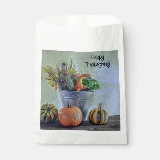 秋の静かな生活カボチャ、花 フェイバーバッグ (正面)