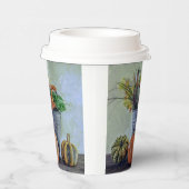 秋の静かな生活カボチャ、花 紙コップ (右)