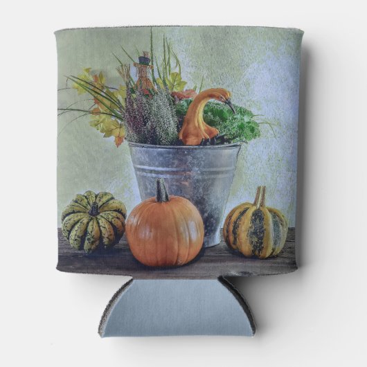 秋の静かな生活カボチャ、花 缶クーラー (正面)