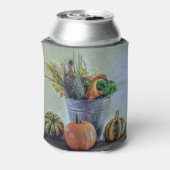 秋の静かな生活カボチャ、花 缶クーラー (缶裏面)