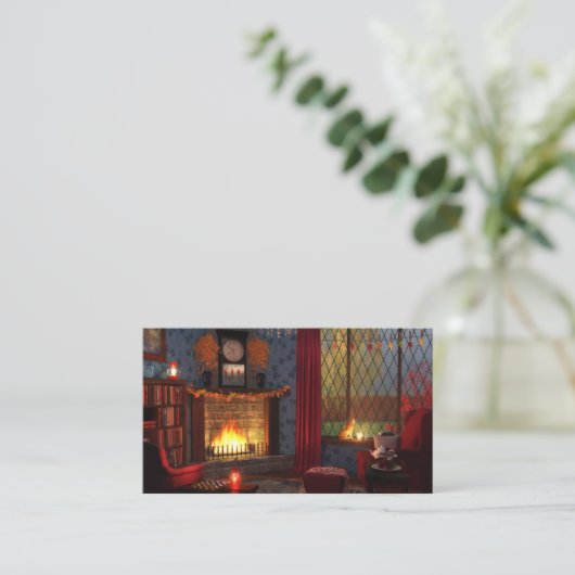 秋の静けさのブックマーク 名刺 (スタンド正面)