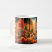 秋の静けさ – 自然の避難所 コーヒーマグカップ (正面左)