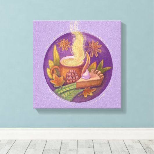 秋の静止ライフキャンバス印刷 キャンバスプリント (インサイチュ (ウッドフロア))