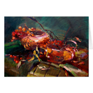 秋の静物画カード