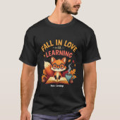 秋の面白い学ハロウィーンデザイン Tシャツ (正面)