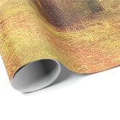 秋の風景の背景、霧の中の日光 ラッピングペーパー (ロールコーナー)