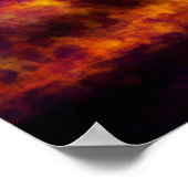 秋の風景の色を川が流れる ポスター (角)