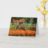 秋の風景グリーティングカード カード (黄色い花)