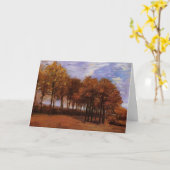 秋の風景バイビンセントファンゴッホ カード (黄色い花)
