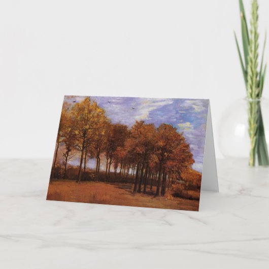 秋の風景バイビンセントファンゴッホ カード (正面)