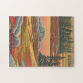 秋の風景パズルパーソナライズされたホッキョクグマ ジグソーパズル (横)