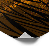 秋の風景小麦フィールドサンセット ポスター (角)