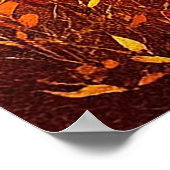 秋の風景木樺の木 ポスター (角)