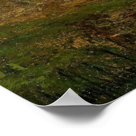 秋の風景秋ツリーズ絵画ヴィンテージ ポスター (角)